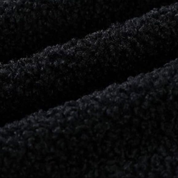 NEW Black Long Sleeve Fleece Pullover Sweater Top - Picture 5 of 6